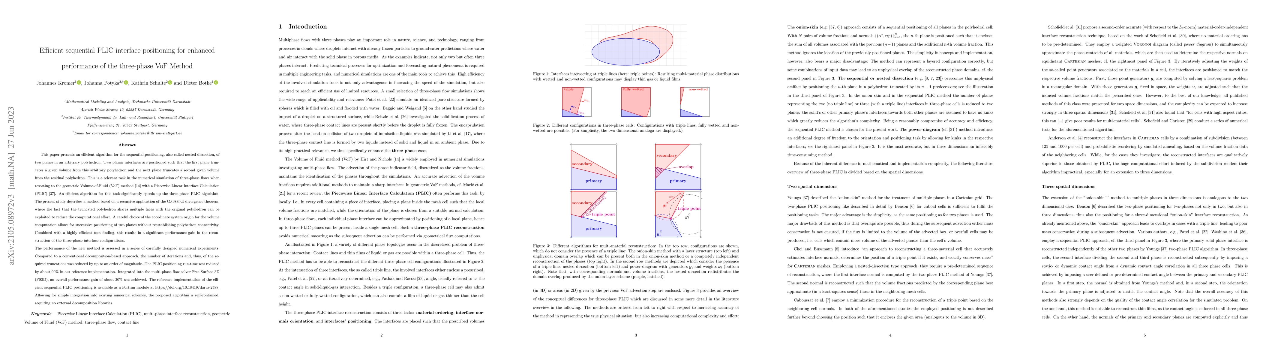 Thumbnail for Efficient sequential PLIC interface positioning for enhanced performance
  of the three-phase VoF Method