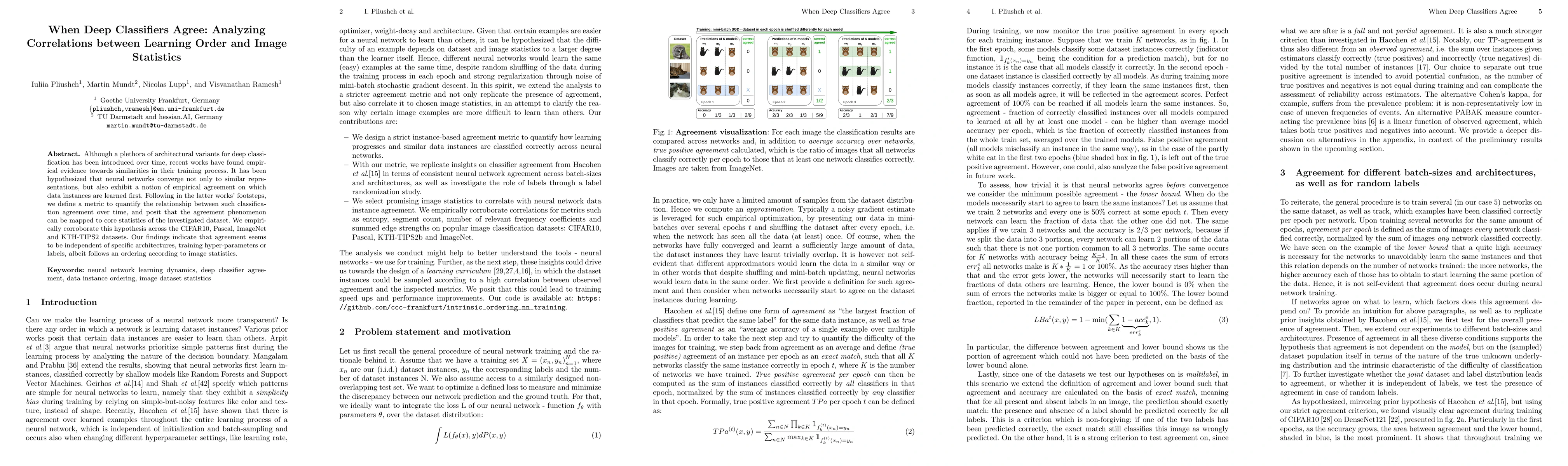Thumbnail for When Deep Classifiers Agree: Analyzing Correlations between Learning
  Order and Image Statistics