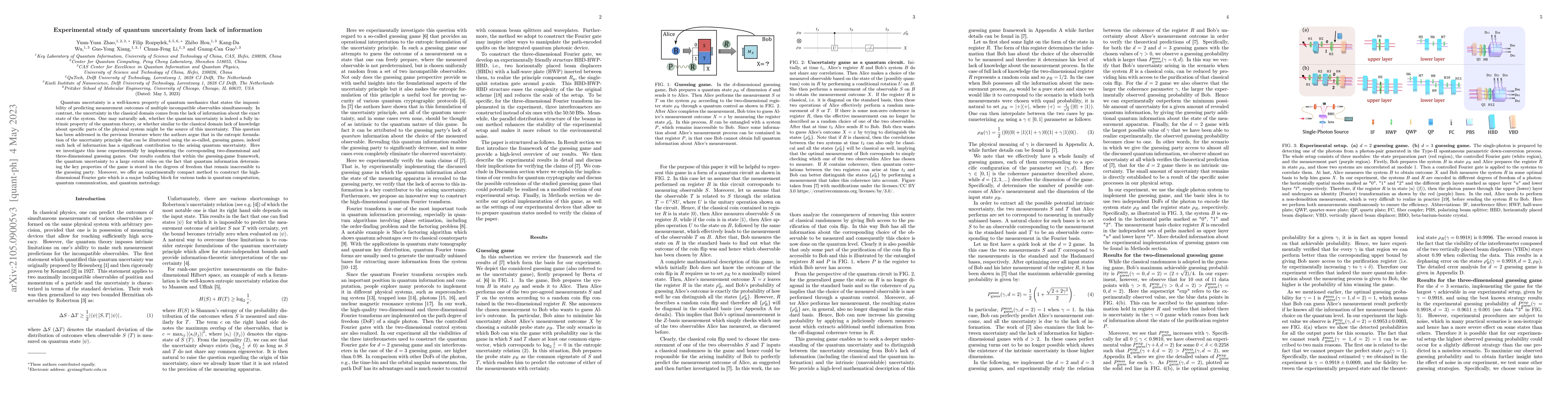Thumbnail for Experimental study of quantum uncertainty from lack of information