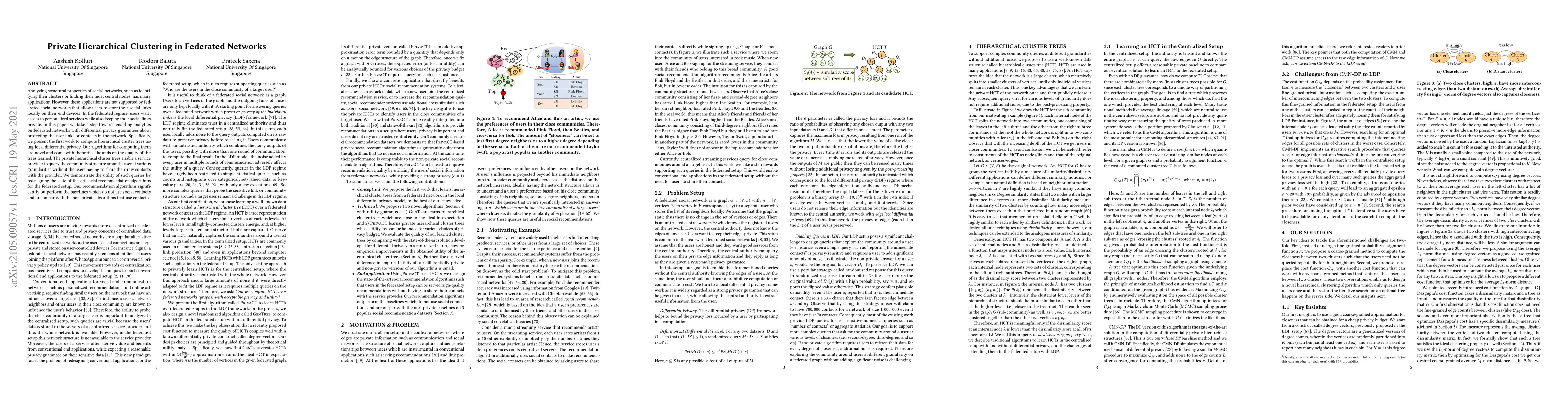 Thumbnail for Private Hierarchical Clustering in Federated Networks