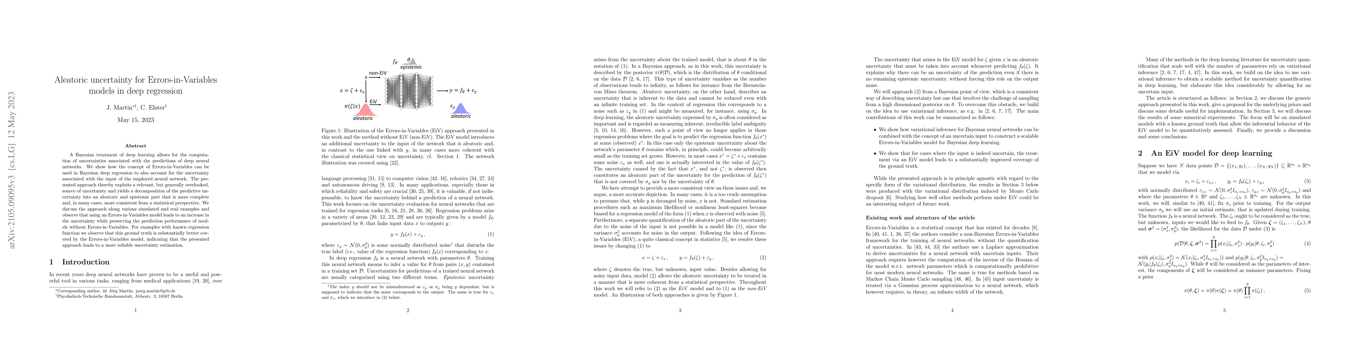 Thumbnail for Aleatoric uncertainty for Errors-in-Variables models in deep regression