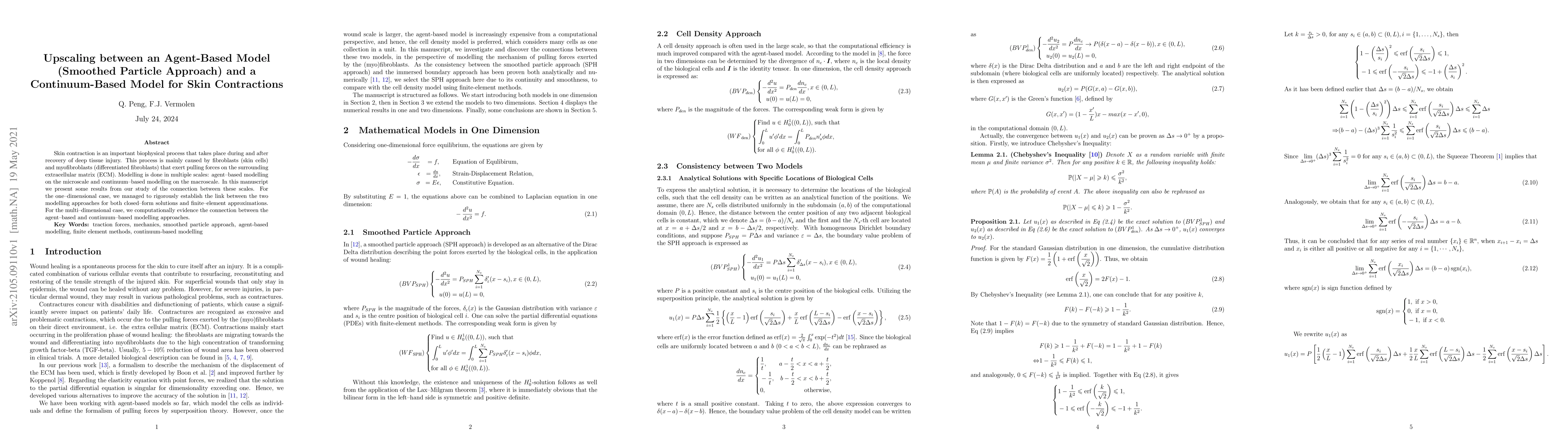 Thumbnail for Upscaling between an Agent-Based Model (Smoothed Particle Approach) and
  a Continuum-Based Model for Skin Contractions