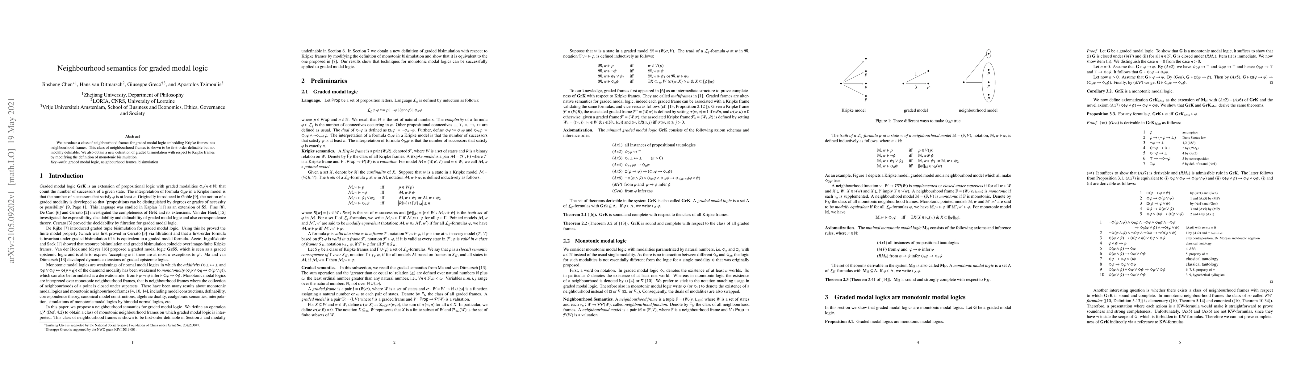 Thumbnail for Neighbourhood semantics for graded modal logic