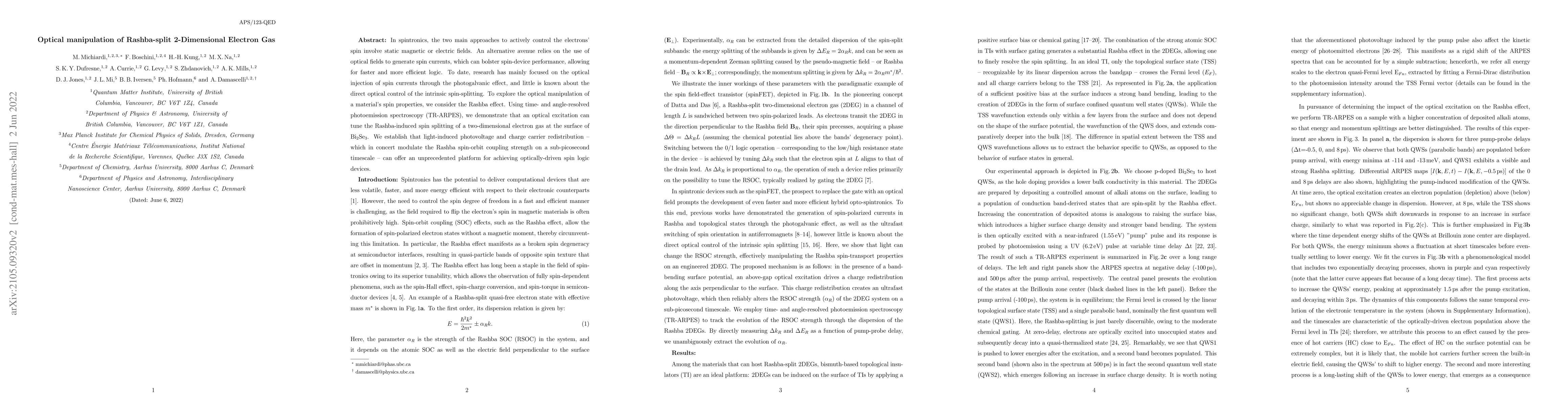 Thumbnail for Optical manipulation of Rashba-split 2-Dimensional Electron Gas