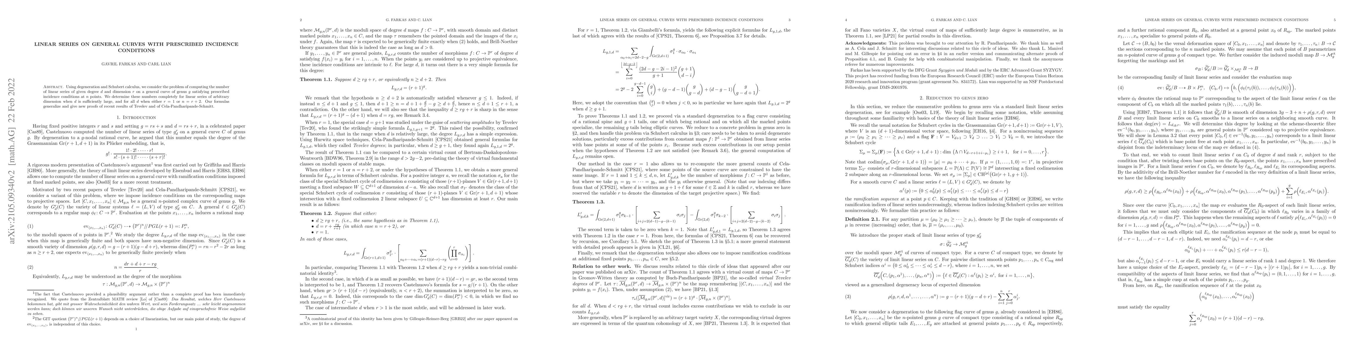 Thumbnail for Linear series on general curves with prescribed incidence conditions