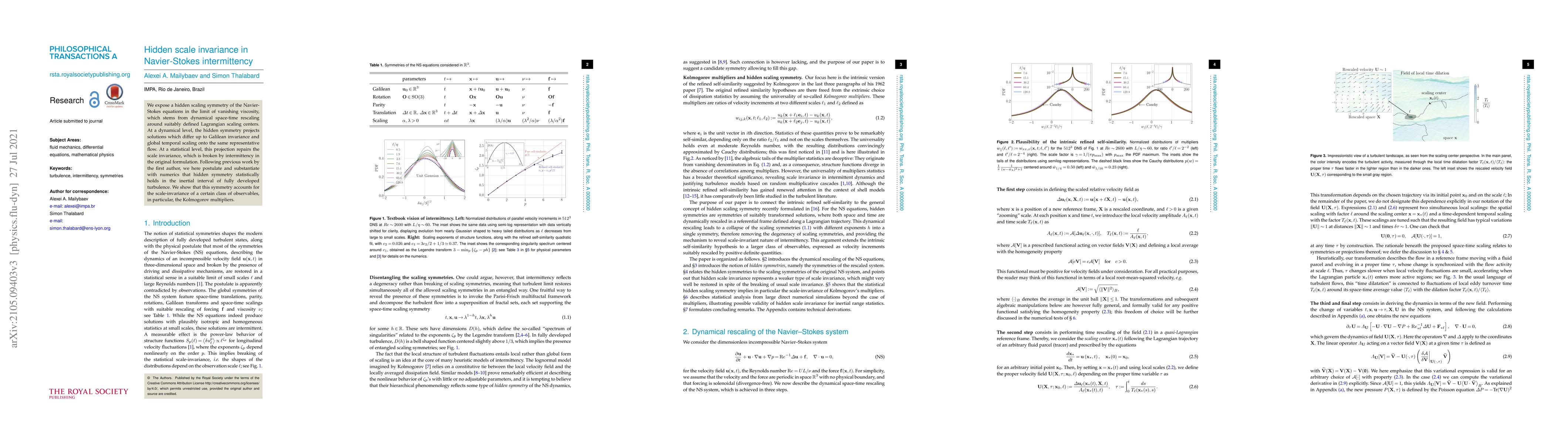 Thumbnail for Hidden scale invariance in Navier-Stokes intermittency