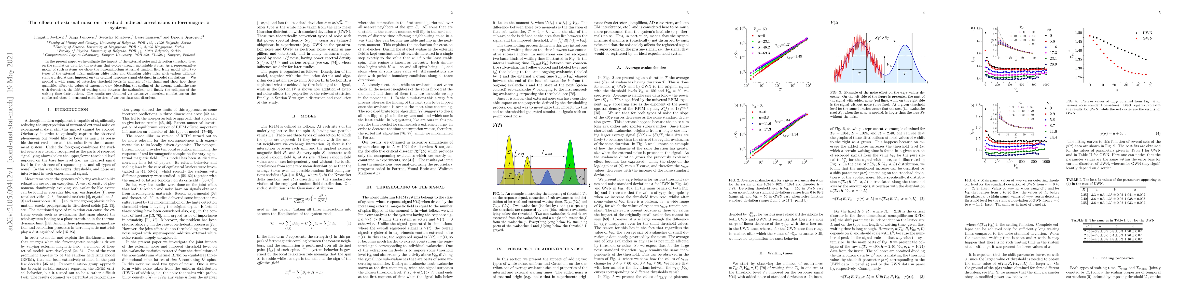 Thumbnail for The effects of external noise on threshold induced correlations in
  ferromagnetic systems