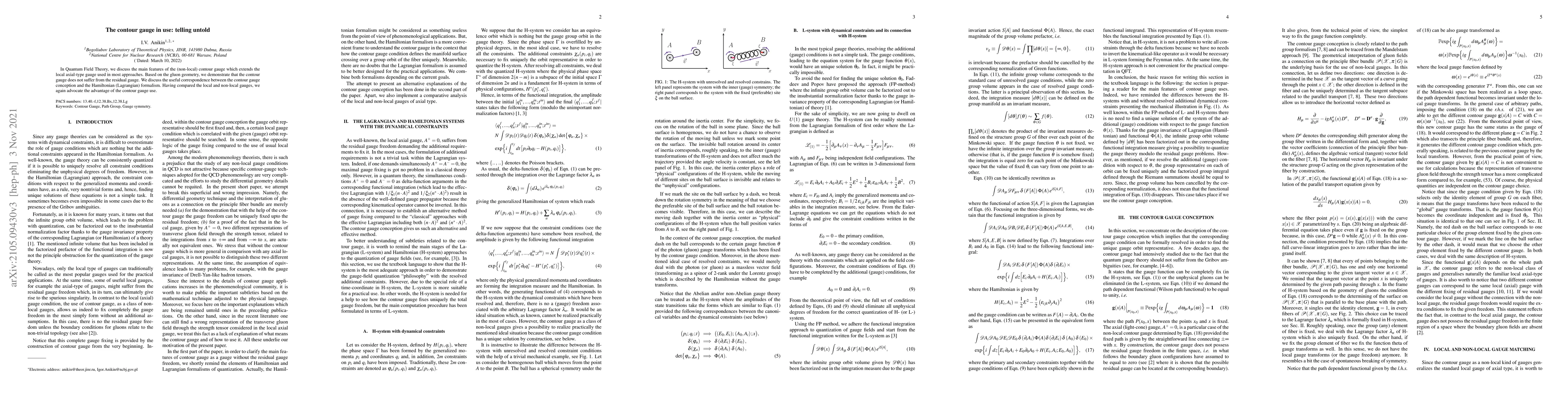 Thumbnail for The contour gauge in use: telling untold