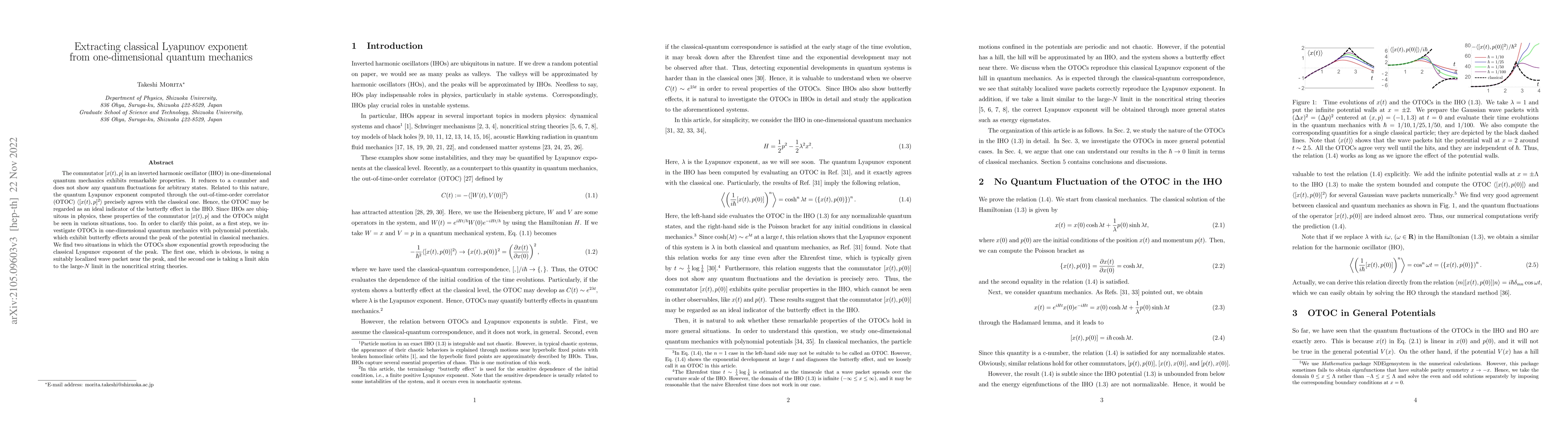 Thumbnail for Extracting classical Lyapunov exponent from one-dimensional quantum
  mechanics