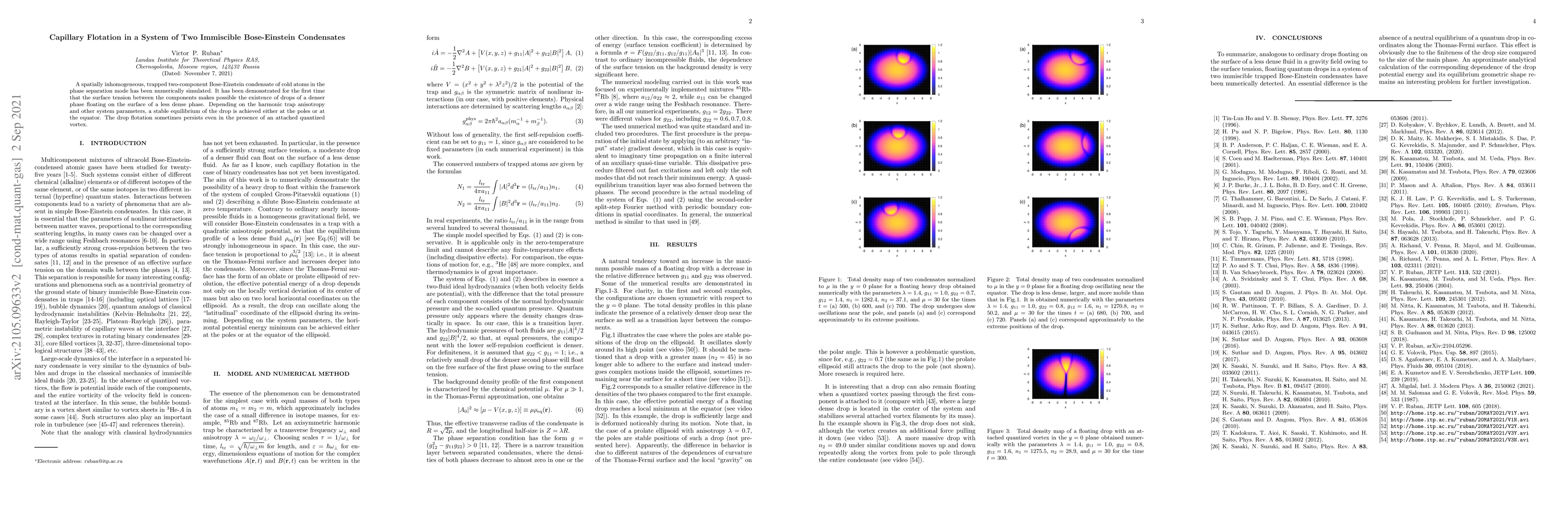 Thumbnail for Capillary Flotation in a System of Two Immiscible Bose-Einstein
  Condensates