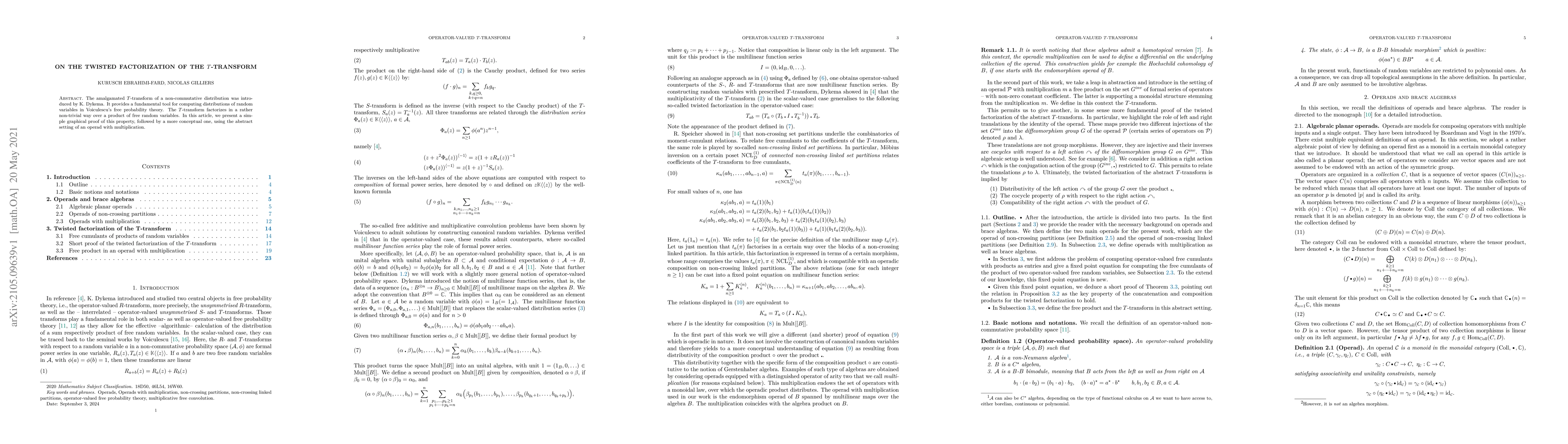 Thumbnail for On the twisted factorization of the $T$-transform