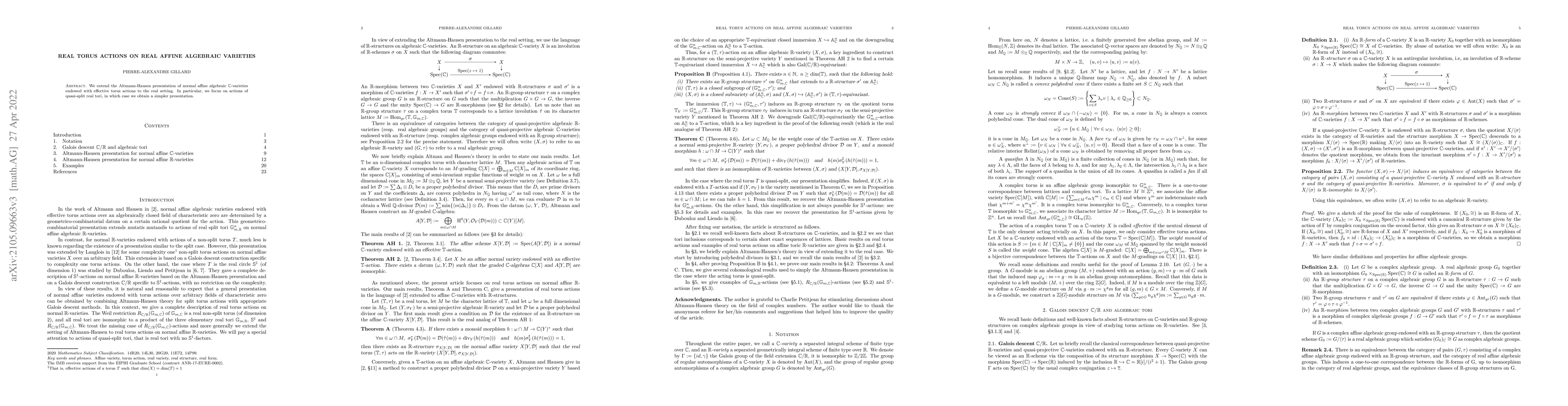 Thumbnail for Real Torus Actions on Real Affine Algebraic Varieties