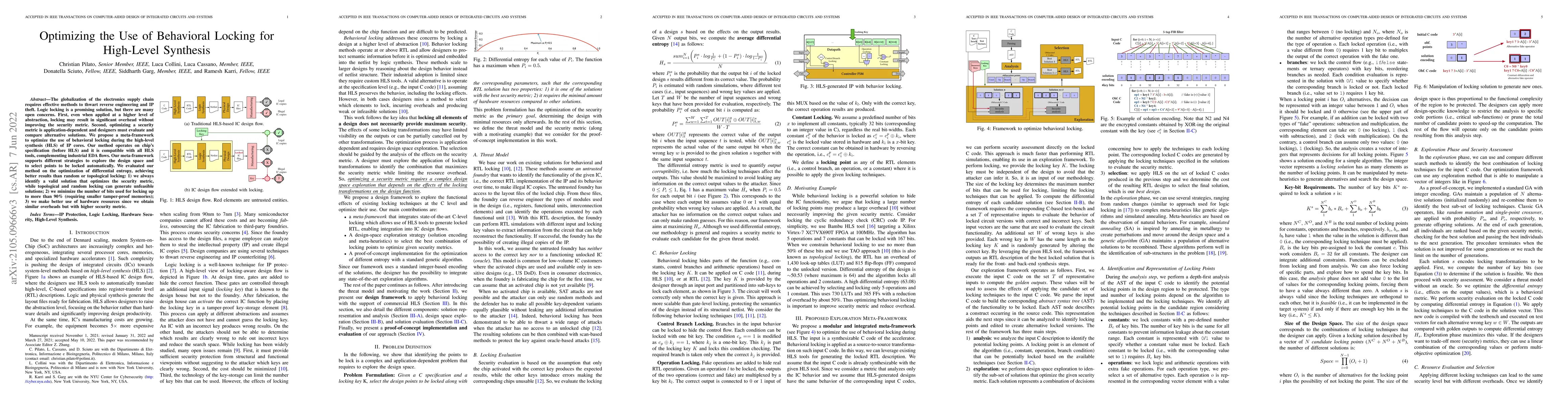 Thumbnail for Optimizing the Use of Behavioral Locking for High-Level Synthesis