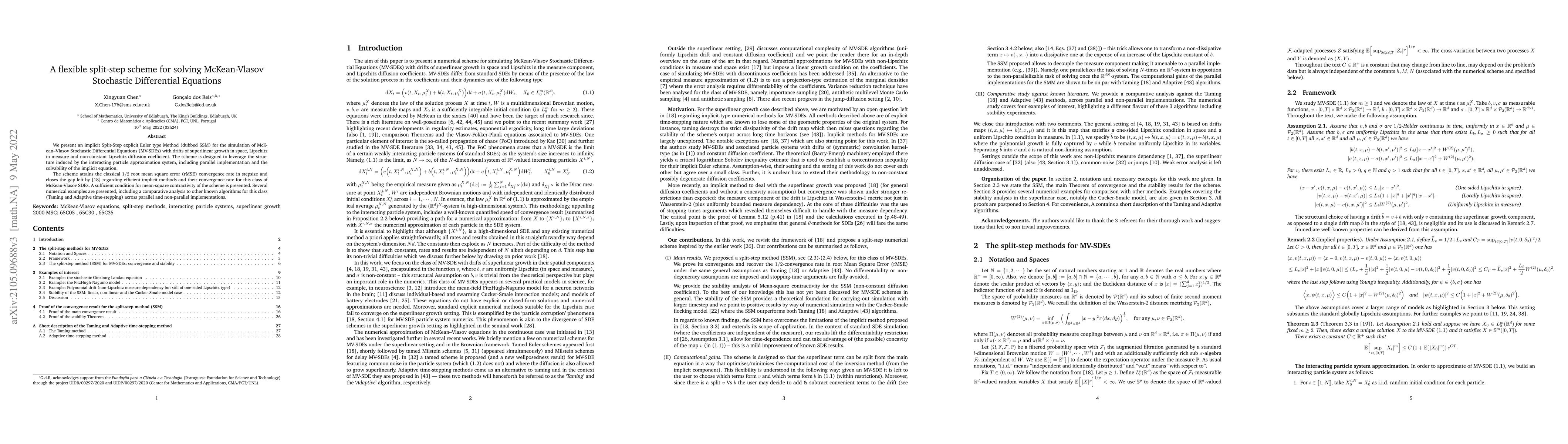 Thumbnail for A flexible split-step scheme for solving McKean-Vlasov Stochastic
  Differential Equations