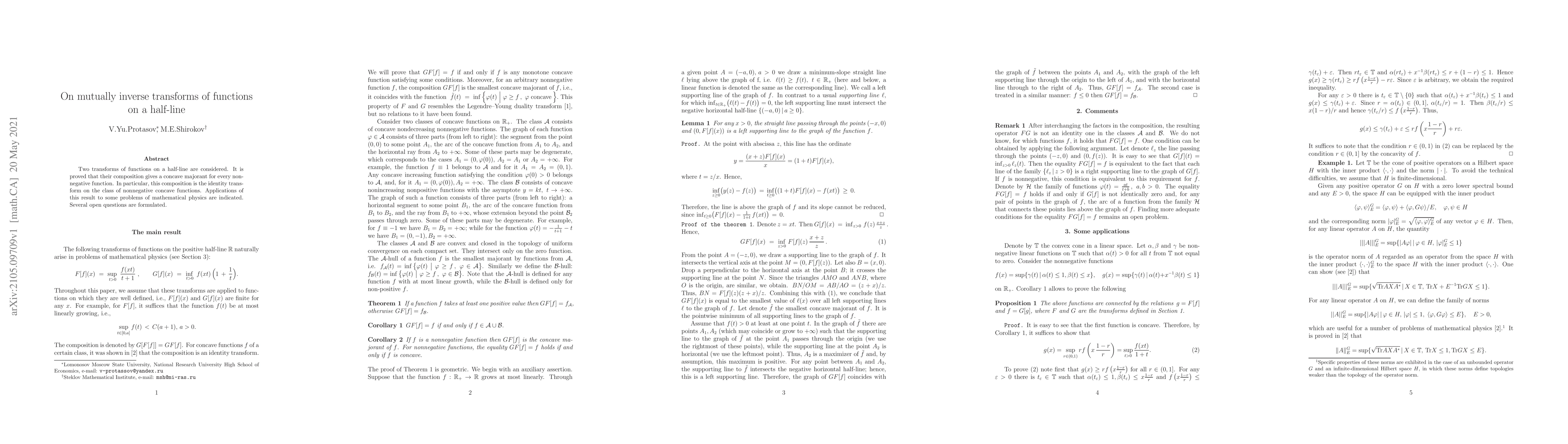 Thumbnail for On mutually inverse transforms of functions on a half-line