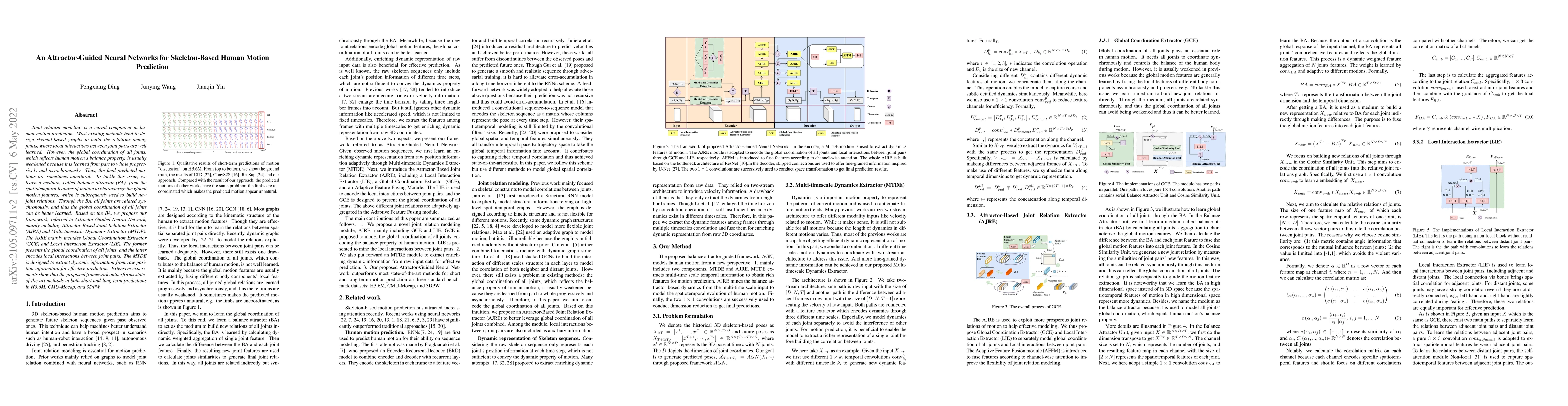 Thumbnail for An Attractor-Guided Neural Networks for Skeleton-Based Human Motion
  Prediction
