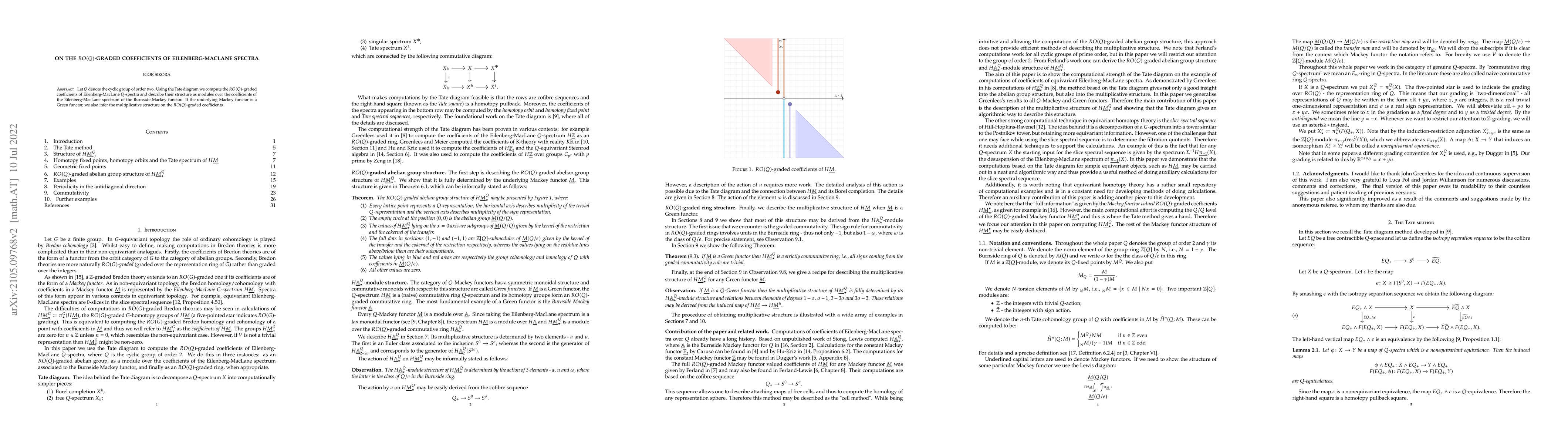 Thumbnail for On the $RO(Q)$-graded coefficients of Eilenberg-MacLane spectra
