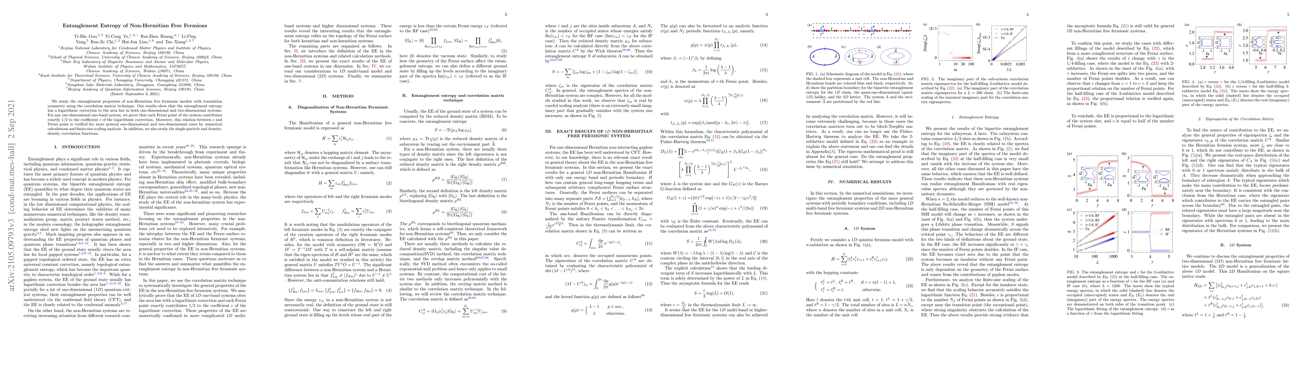Thumbnail for Entanglement Entropy of Non-Hermitian Free Fermions