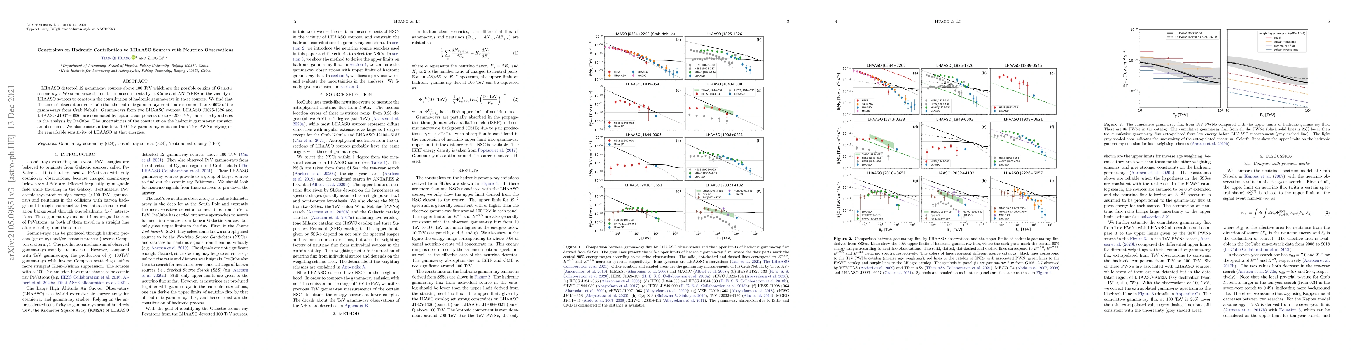 Thumbnail for Constraints on Hadronic Contribution to LHAASO Sources with Neutrino
  Observations