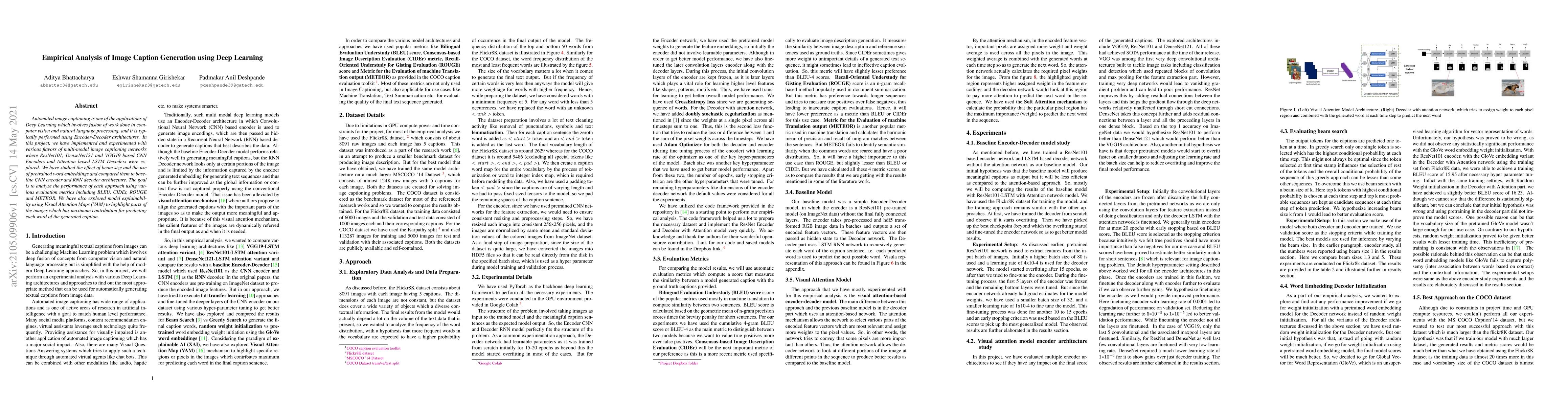 Thumbnail for Empirical Analysis of Image Caption Generation using Deep Learning