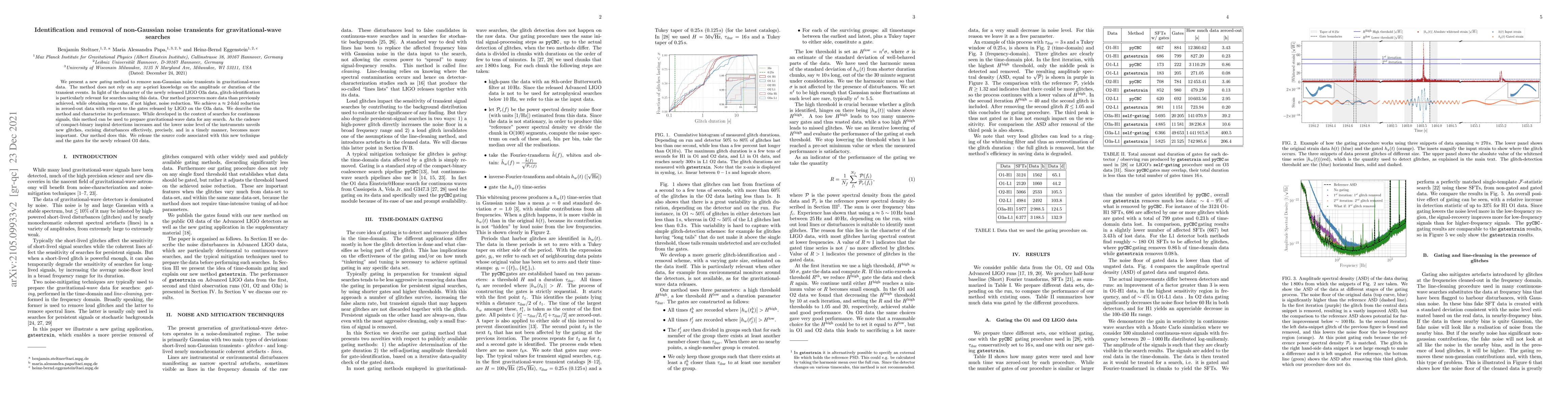 Thumbnail for Identification and removal of non-Gaussian noise transients for
  gravitational wave searches