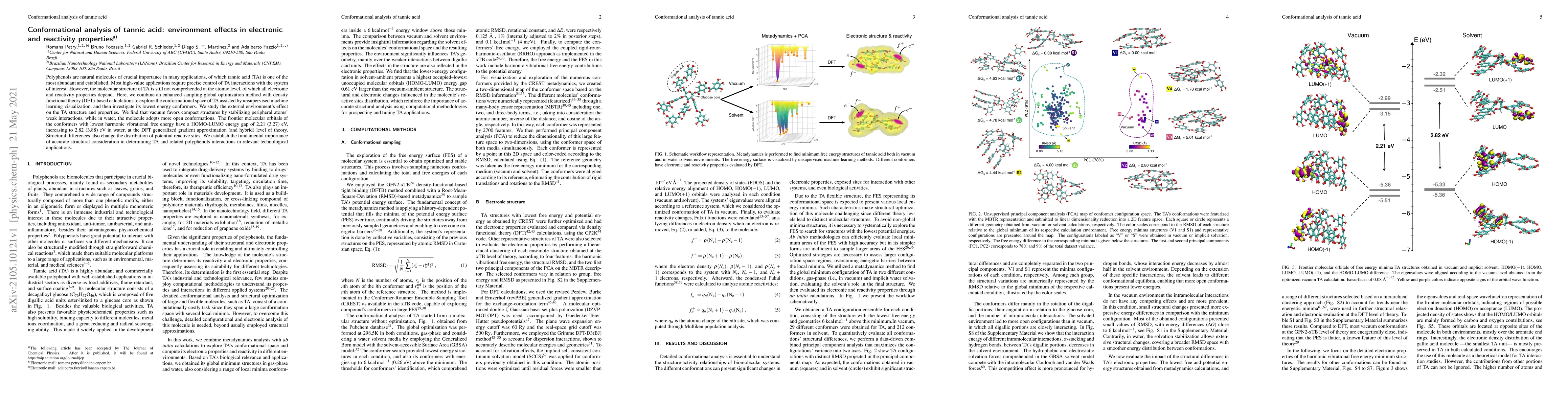 Thumbnail for Conformational analysis of tannic acid: environment effects in
  electronic and reactivity properties