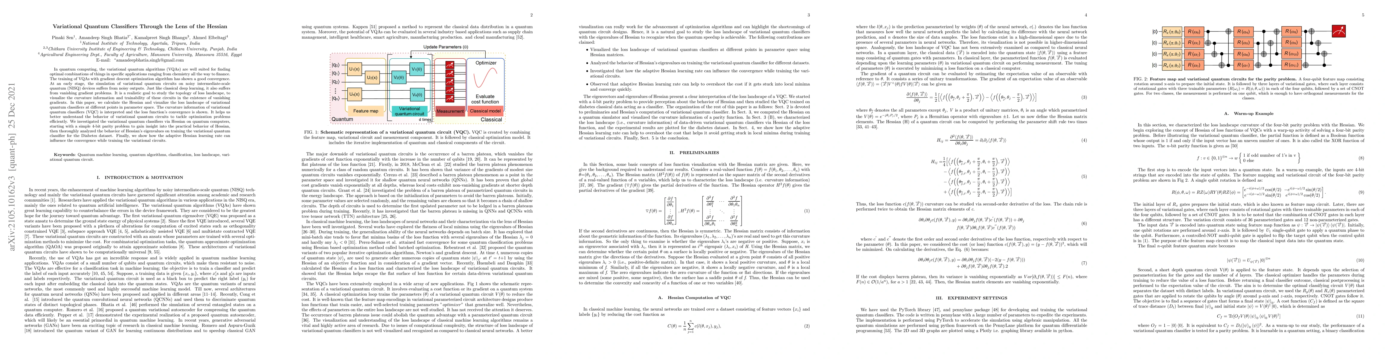 Thumbnail for Variational Quantum Classifiers Through the Lens of the Hessian
