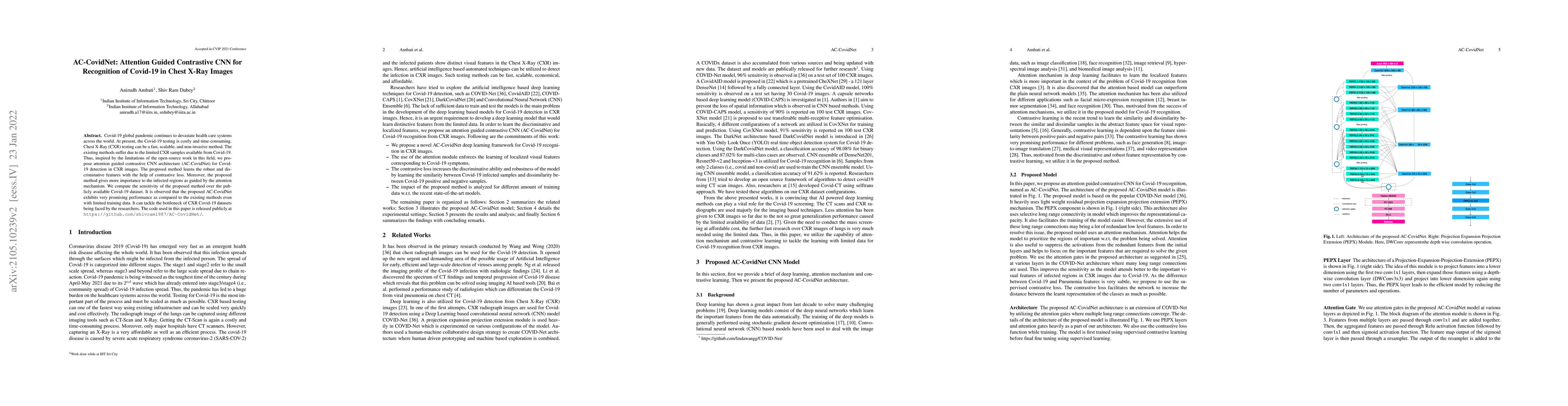 Thumbnail for AC-CovidNet: Attention Guided Contrastive CNN for Recognition of
  Covid-19 in Chest X-Ray Images
