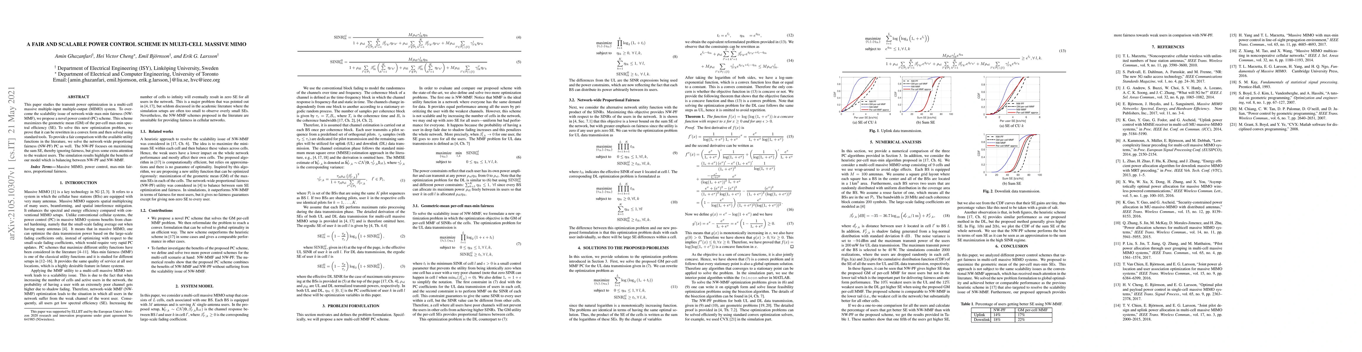 Thumbnail for A Fair and Scalable Power Control Scheme in Multi-cell Massive MIMO