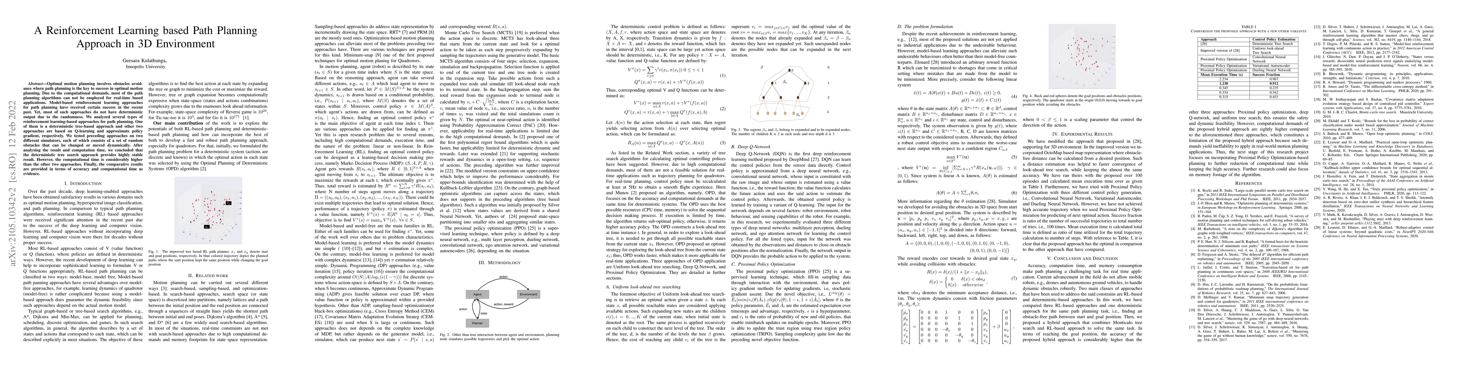 Thumbnail for A Reinforcement Learning based Path Planning Approach in 3D Environment