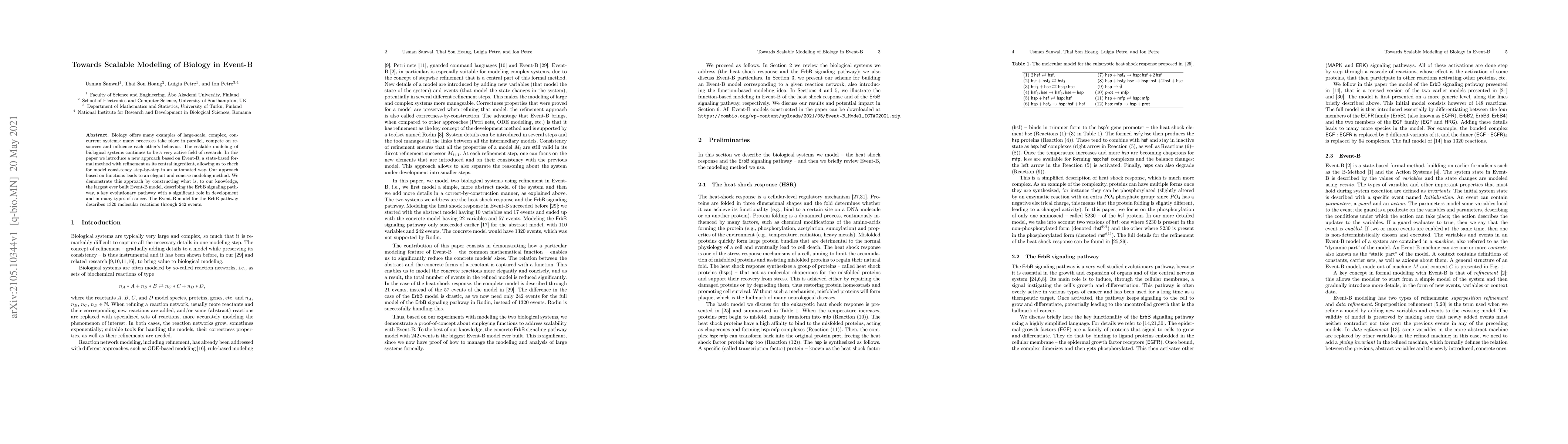 Thumbnail for Towards Scalable Modeling of Biology in Event-B