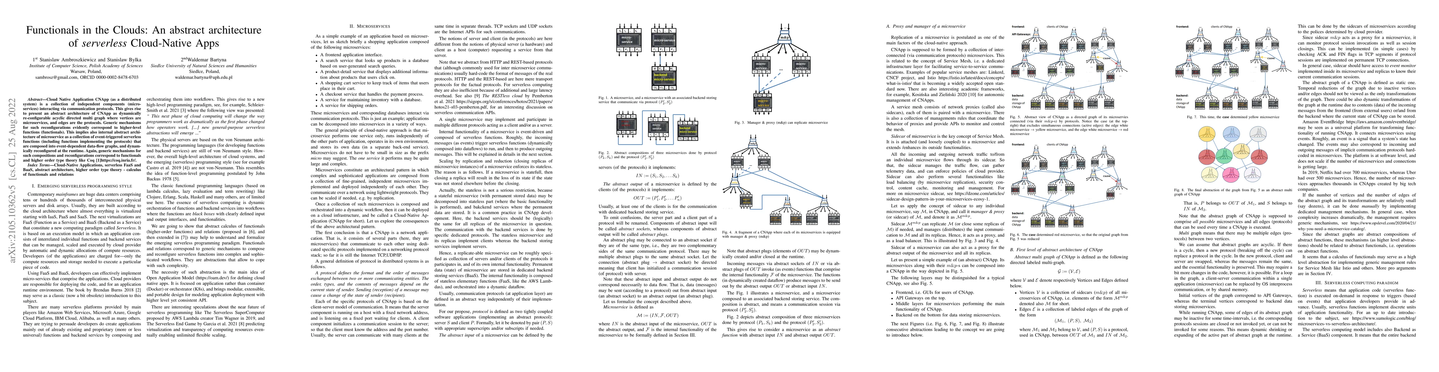 Thumbnail for Functionals in the Clouds: An abstract architecture of serverless
  Cloud-Native Apps