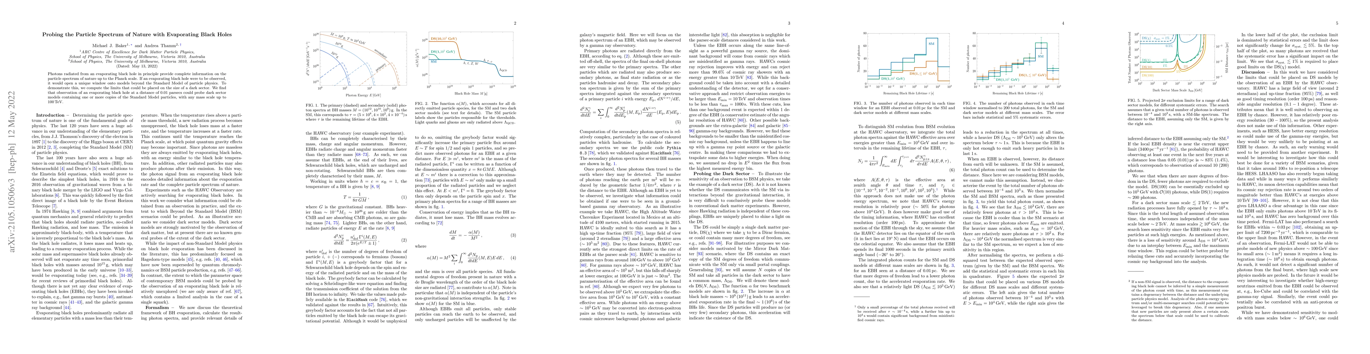 Thumbnail for Probing the Particle Spectrum of Nature with Evaporating Black Holes