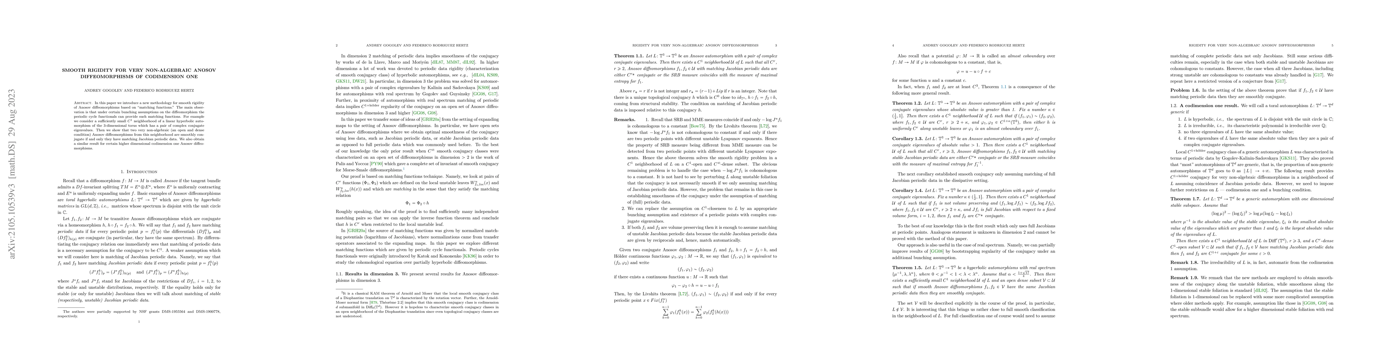 Thumbnail for Smooth rigidity for very non-algebraic Anosov diffeomorphisms of
  codimension one