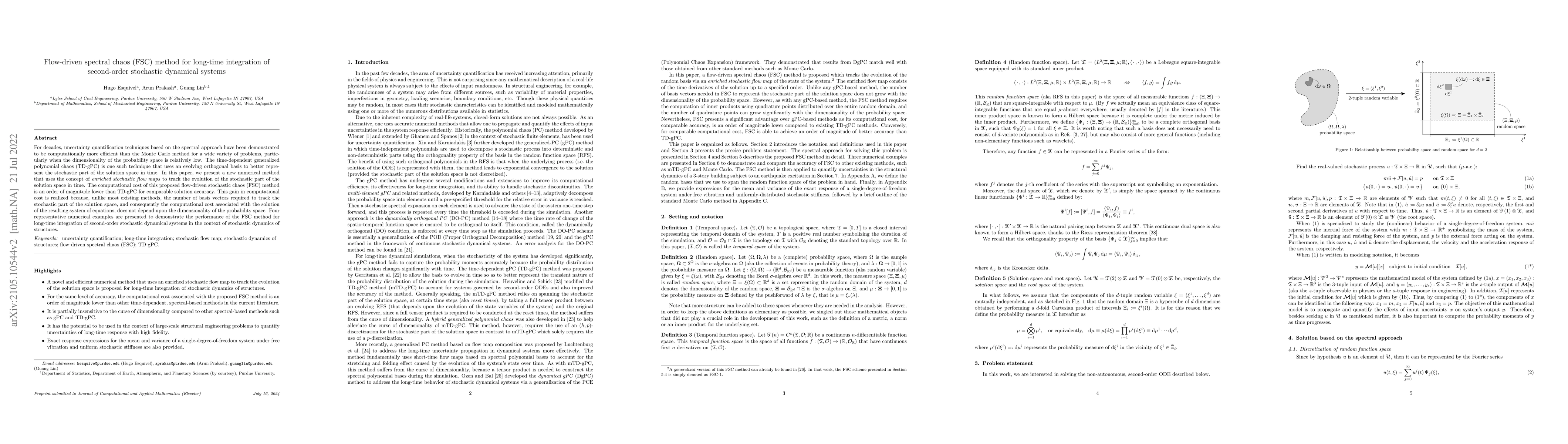 Thumbnail for Flow-driven spectral chaos (FSC) method for long-time integration of
  second-order stochastic dynamical systems