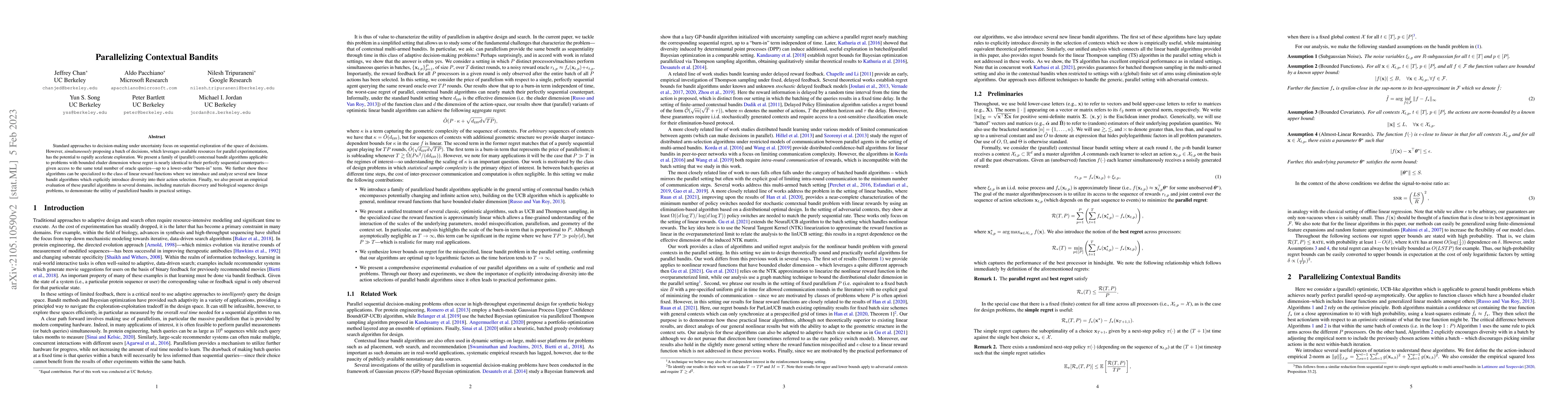 Thumbnail for Parallelizing Contextual Bandits
