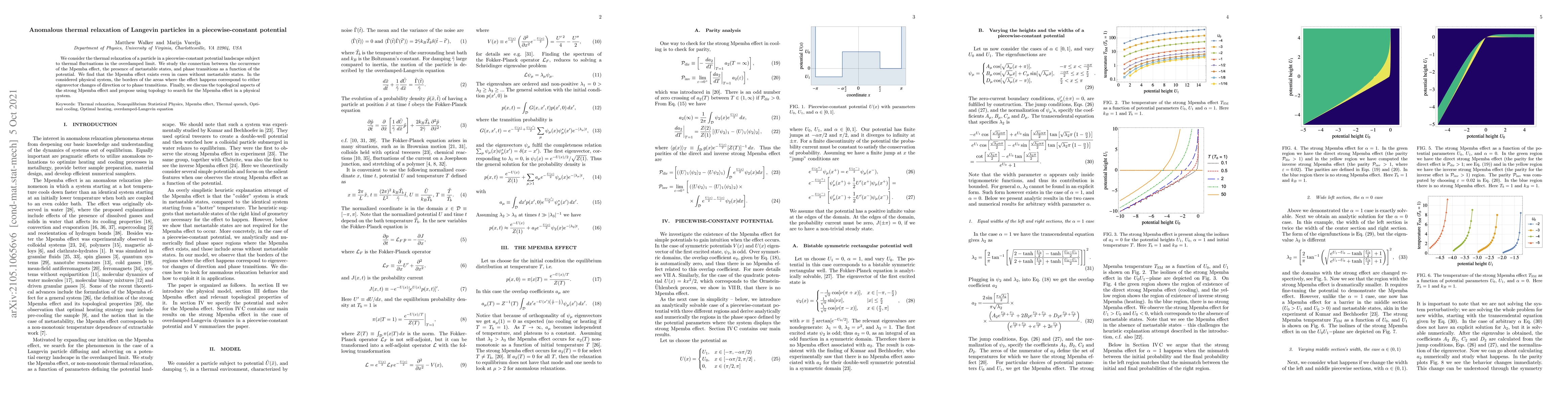 Thumbnail for Anomalous thermal relaxation of Langevin particles in a
  piecewise-constant potential
