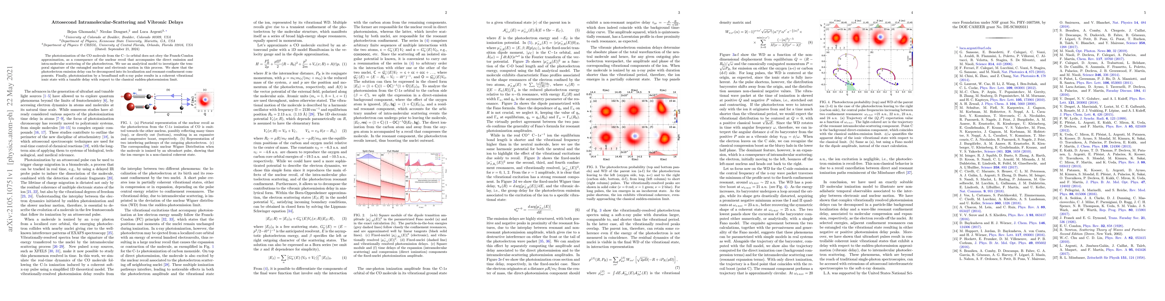 Thumbnail for Attosecond Intramolecular-Scattering and Vibronic Delay