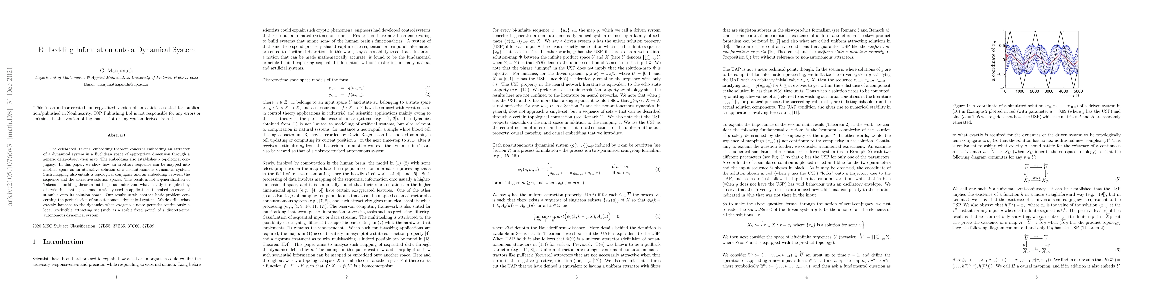 Thumbnail for Embedding Information onto a Dynamical System