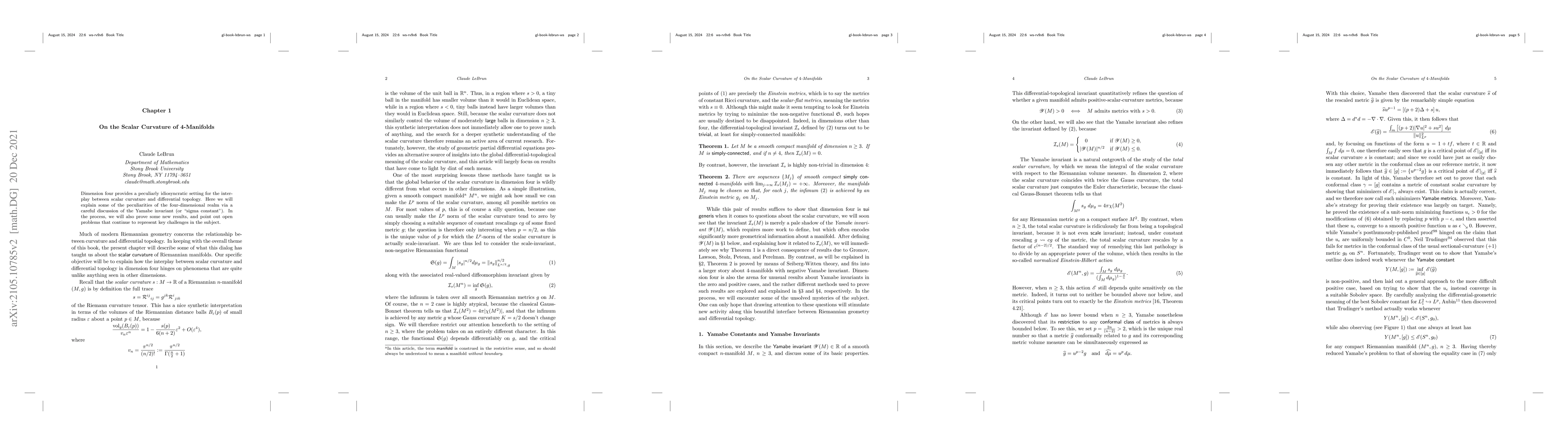 Thumbnail for On the Scalar Curvature of 4-Manifolds