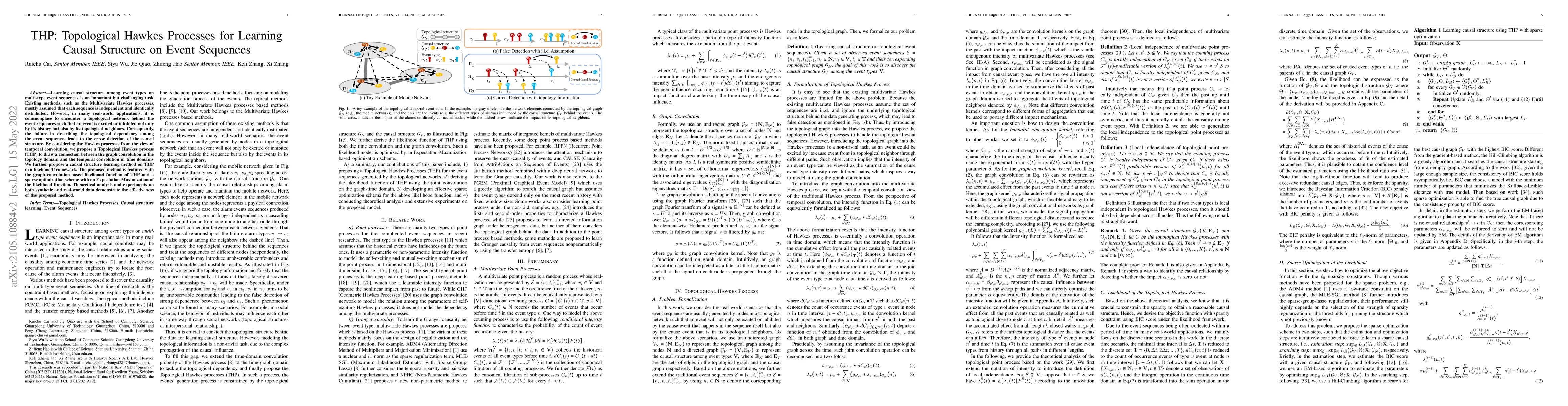 Thumbnail for THP: Topological Hawkes Processes for Learning Causal Structure on Event
  Sequences