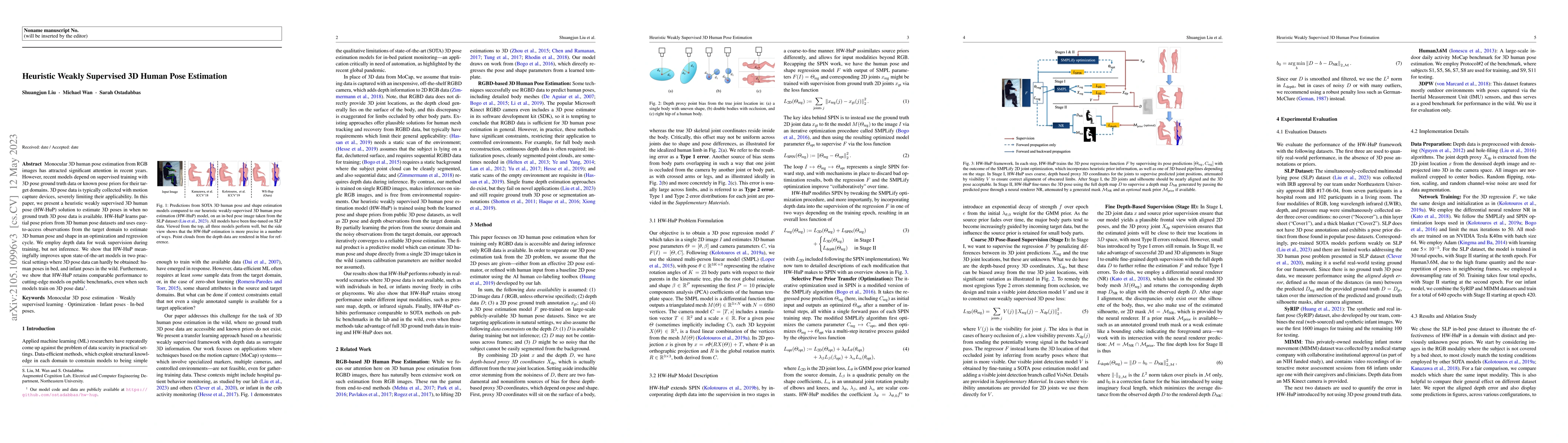 Thumbnail for Heuristic Weakly Supervised 3D Human Pose Estimation
