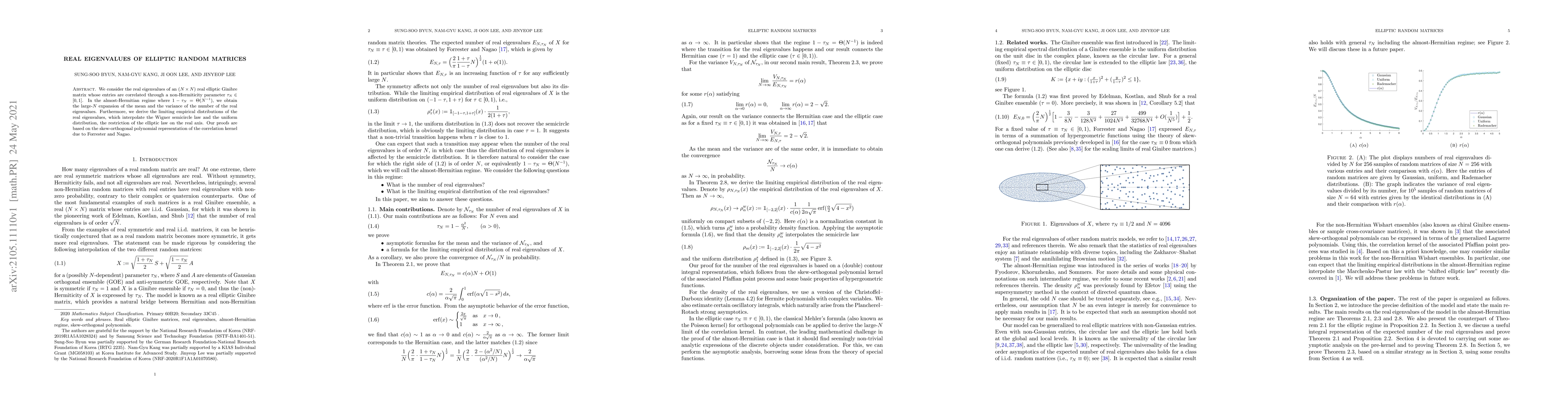 Thumbnail for Real eigenvalues of elliptic random matrices