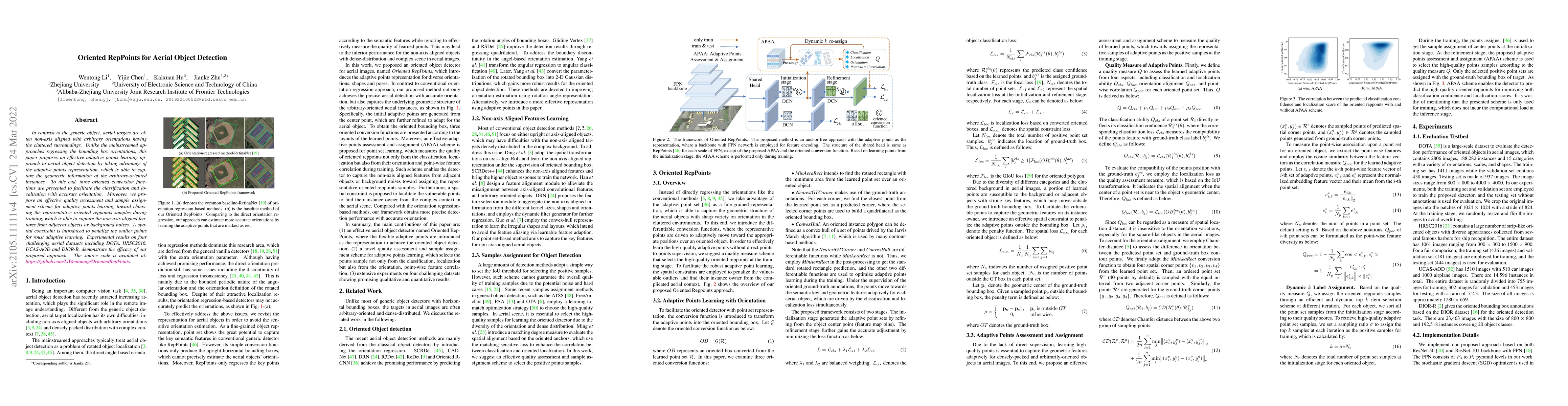 Thumbnail for Oriented RepPoints for Aerial Object Detection