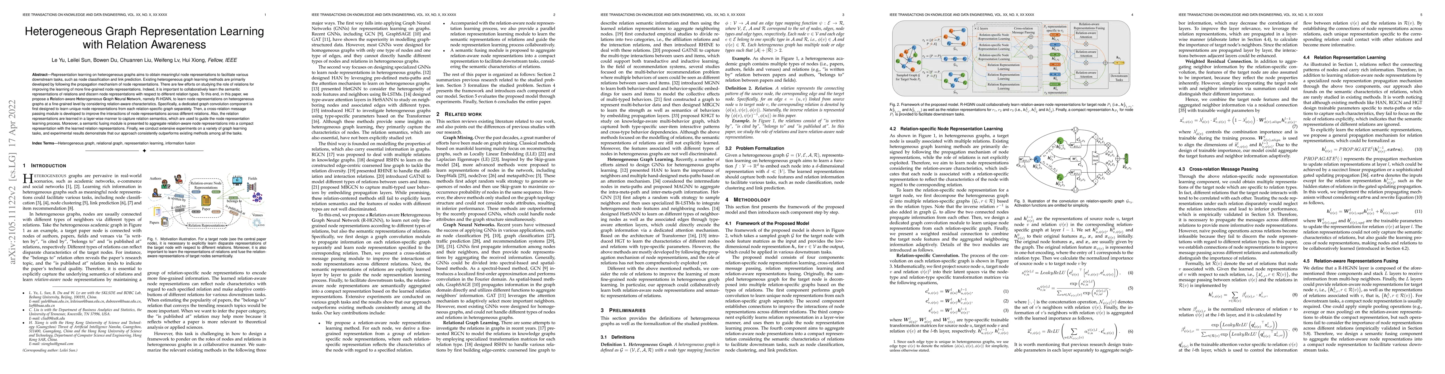 Thumbnail for Heterogeneous Graph Representation Learning with Relation Awareness