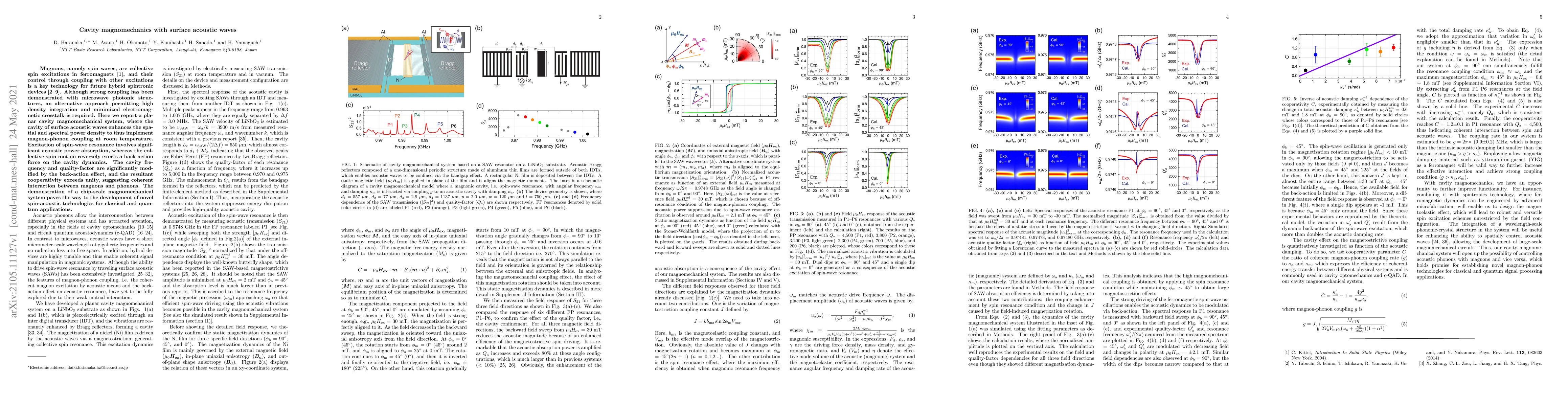 Thumbnail for Cavity magnomechanics with surface acoustic waves