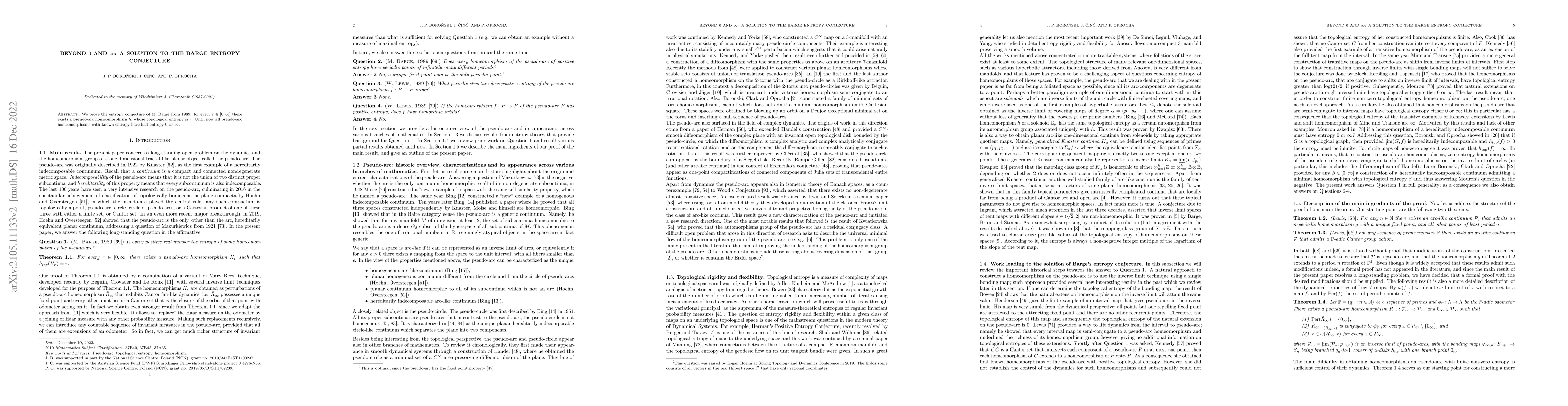 Thumbnail for Beyond $0$ and $\infty$: A solution to the Barge Entropy Conjecture