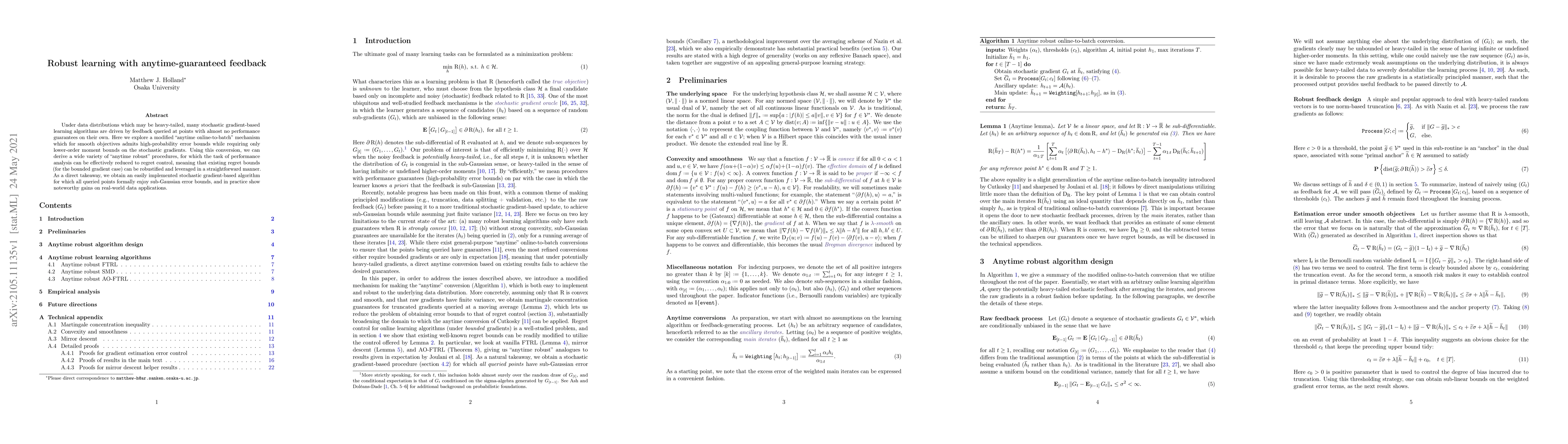 Thumbnail for Robust learning with anytime-guaranteed feedback