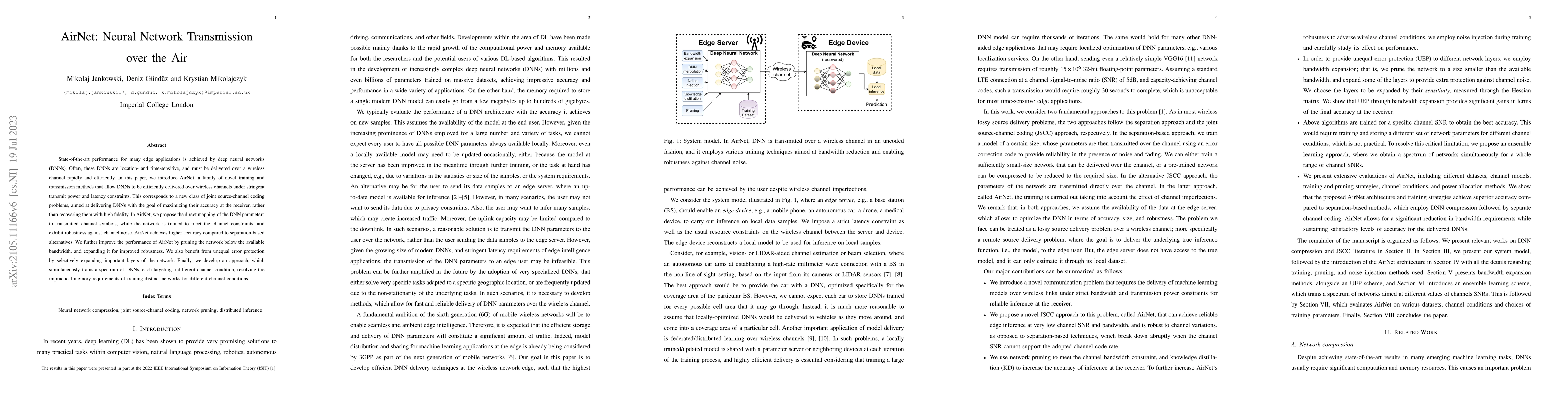 Thumbnail for AirNet: Neural Network Transmission over the Air