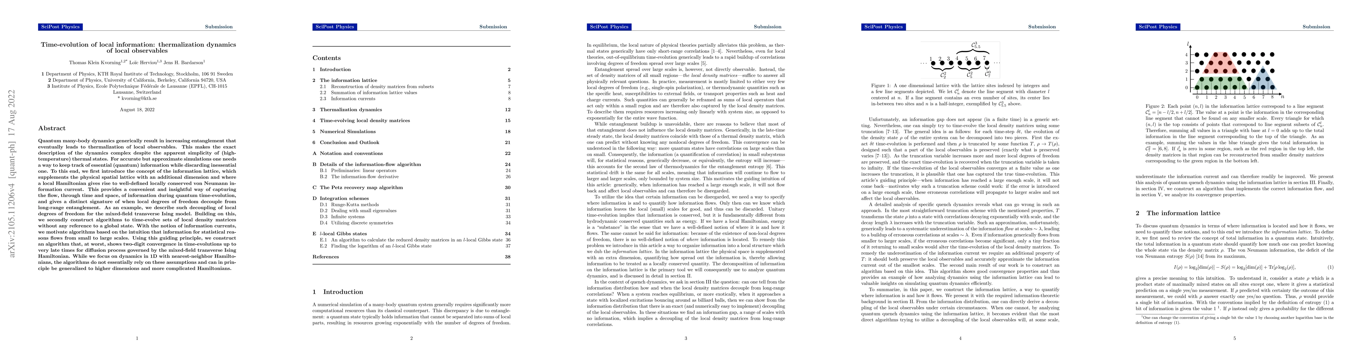 Thumbnail for Time-evolution of local information: thermalization dynamics of local
  observables